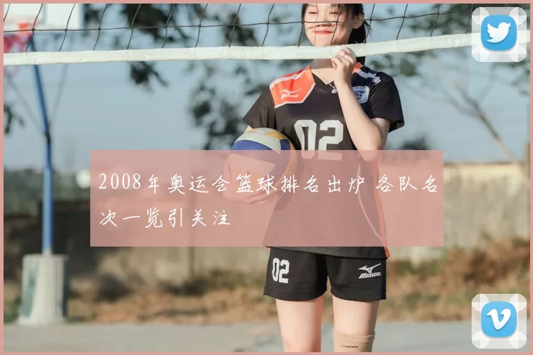 2008年奥运会篮球排名出炉 各队名次一览引关注